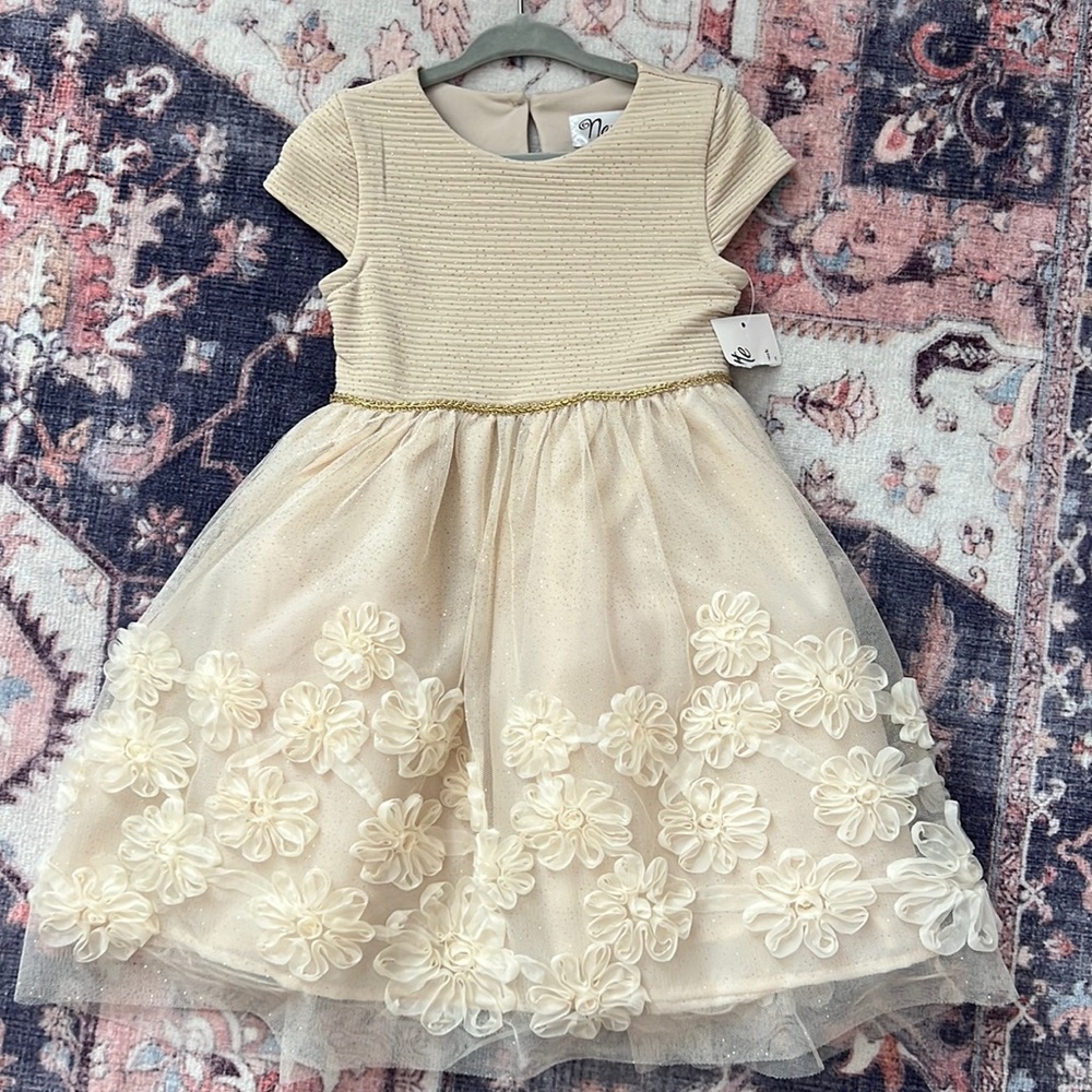 Toddler 3T formal dress gold